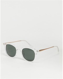 Круглые солнцезащитные очки в прозрачной оправе в стиле унисекс Aj morgan