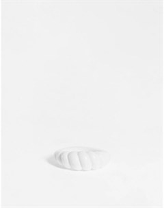 Белое пластмассовое кольцо с витым дизайном Asos design