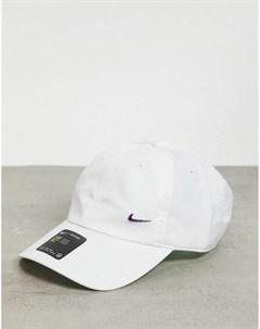 Белая кепка с логотипом галочкой H86 Nike