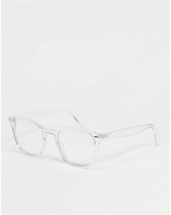 Круглые очки с защитой от синего света в прозрачной оправе в стиле унисекс Aj morgan