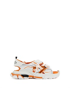 Бело оранжевые спортивные сандалии Balenciaga
