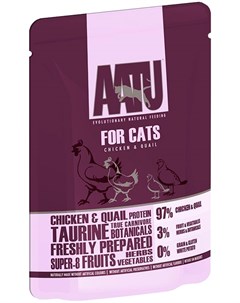 Cat Chicken Quail беззерновые для взрослых кошек с курицей и перепелом 85 гр х 10 шт Aatu