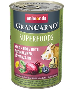 Влажный корм для собак Gran Carno Superfoods c говядиной 0 4 кг Animonda