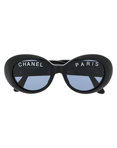 Солнцезащитные очки в овальной оправе с логотипом CC Chanel pre-owned