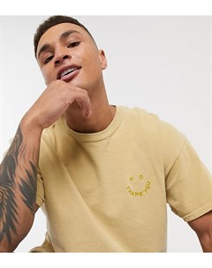 Желтая футболка со смайлом New look