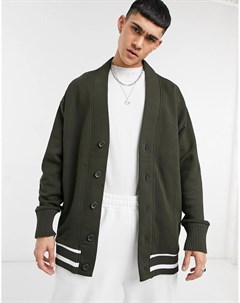 Темно зеленый трикотажный кардиган в стиле extreme oversized Asos design