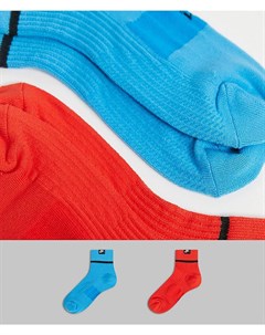 Набор из 2 пар укороченных носков голубого и красного цветов Essential Nike