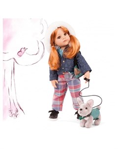 Кукла Ханна гуляет с собакой рыжеволосая 50 см Gotz
