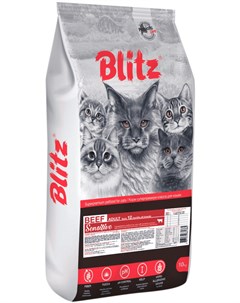 Sensitive Adult Cat Beef для взрослых кошек с говядиной 10 кг Blitz