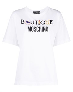 Футболка с круглым вырезом и логотипом Boutique moschino