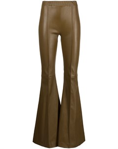Расклешенные кожаные брюки с защипами Rosetta getty