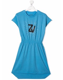 Декорированное платье футболка Zadig & voltaire kids