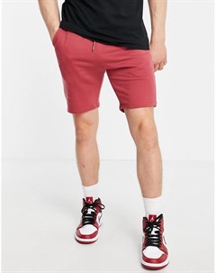 Трикотажные шорты облегающего кроя пыльного красного цвета Asos design