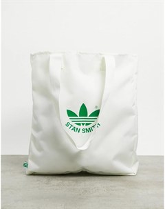Белая сумка тоут с принтом логотипа Stan Smith Adidas originals