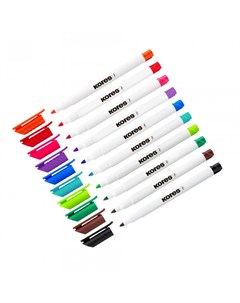 Набор маркеров для белых досок толщина линии 2 мм 10 цветов Kores