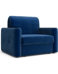 Кресло Ницца НПБ 0 8 Velutto 26 синий накладка венге Агат