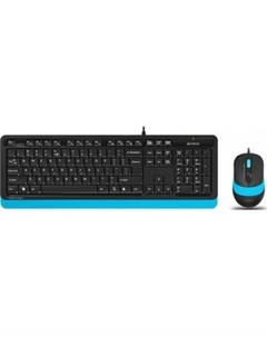 Комплект клавиатура и мышь Fstyler F1010 клав черный синий мышь черный синий USB Multimedia A4tech