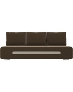 Прямой диван Приам микровельвет коричневый Артмебель