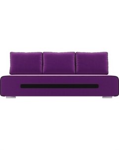 Прямой диван Приам микровельвет фиолетовый Артмебель