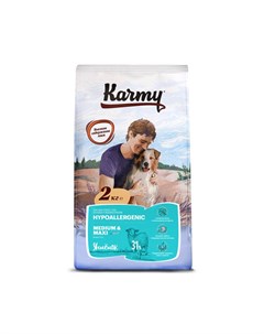 Сухой корм для собак с ягненком для средних и крупных пород 2 кг Karmy
