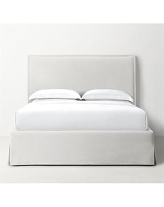 Кровать kenlie velvet slipcovered серый 170x110x212 см Idealbeds