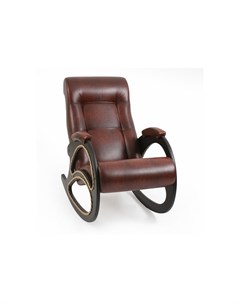 Кресло качалка кожаное коричневый 60x104x89 см Coolline