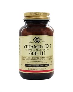 Солгар витамин D3 600МЕ капс 120 Solgar vitamin and  herb