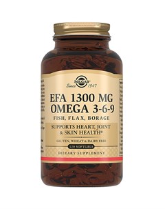 Солгар комплекс жирных кислот 1300 омега 3 6 9 120 Solgar vitamin and  herb