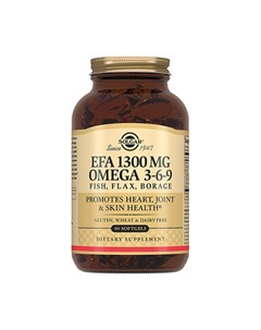 Солгар комплекс жирных кислот 1300 омега 3 6 9 60 Solgar vitamin and  herb