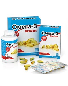 Комплект Омега 3 3 упаковки 30 80 и 90 капсул Реалкапс