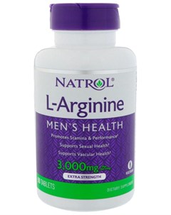 L Аргинин для мужского здоровья 3000 мг 90 таблеток Natrol