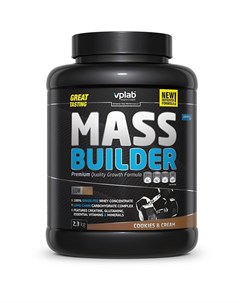 Гейнер Mass Builder вкус Печенье и крем 2 3 кг VPLab Vplab nutrition