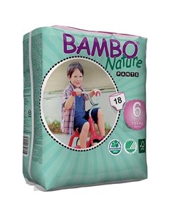 Подгузники трусики для детей Nature Pants XL 6 18 кг 18 шт BAMBO Bambo nature