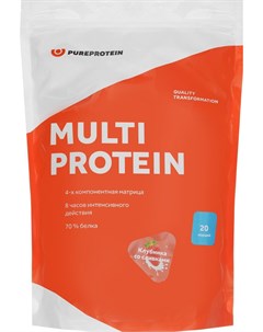 Мультикомпонентный протеин вкус Клубника со сливками 600 гр Pureprotein
