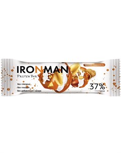 Протеиновый батончик без глазури 37 Protein Bar Арахис карамель 50 г Ironman