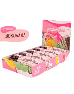 Протеиновые батончики PROTEIN BAR Шоколад 60 г 10шт Pinkpower