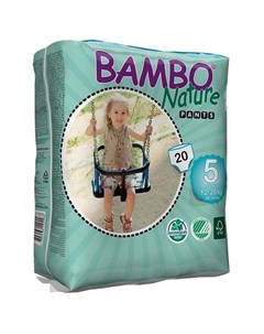Подгузники трусики для детей Nature Pants Junior 5 12 20 кг 20 шт BAMBO Bambo nature