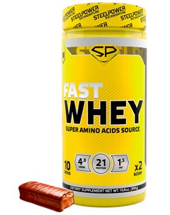 Сывороточный протеин Fast Whey Шоколад Нуга Карамель Марс 300 г Steelpower