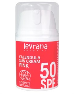 Солнцезащитный крем для тела Календула 50 SPF PINK 50 мл Levrana