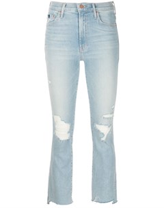 Укороченные джинсы The Insider с бахромой Mother
