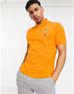 Оранжевая футболка поло x Polaroid Lacoste