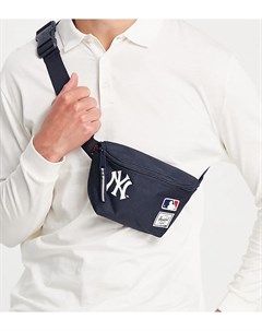 Эксклюзивная черная и темно синяя сумка кошелек на пояс с логотипом New York Yankees Herschel supply co