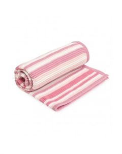 Одеяло в полоску вязаное 90х70 см розовый Mothercare