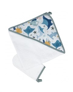 Комплект для купания новорожденных SeaLife полотенце мочалка Mom'story design