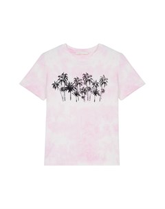 Розовая футболка с пальмами Maje