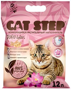 Tofu Lotus наполнитель комкующийся для туалета кошек 6 л Cat step