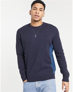 Вязаный свитер с контрастными вставками Lacoste