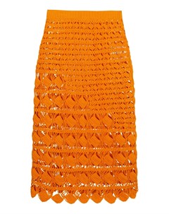 Оранжевая плетеная юбка Acne studios