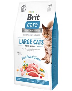 Care Cat Grain free Large Breed Power Vitality беззерновой для взрослых кошек крупных пород 0 4 кг Brit*
