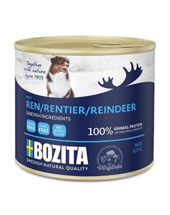 Reindeer Паштет для взрослых собак всех пород с олениной 625 гр Bozita